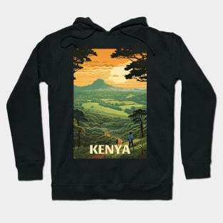 Kenya, Travel Poster Hoodie